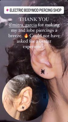 2nd lobe piercings, both ears by Mitra