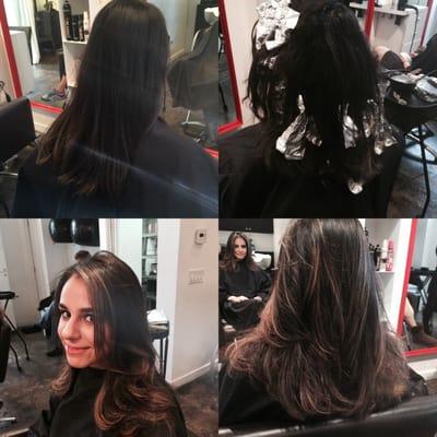 Subtle balayage highlights By Malcolm Mcalpine!