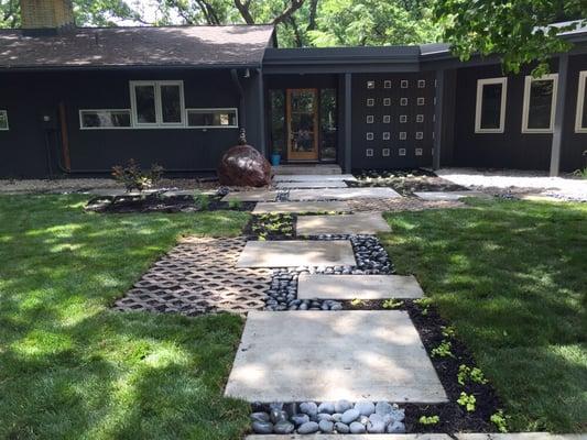 Modern front entryway.