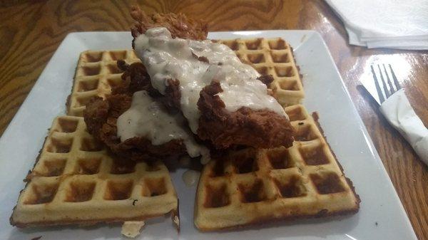 Chicken and waffles