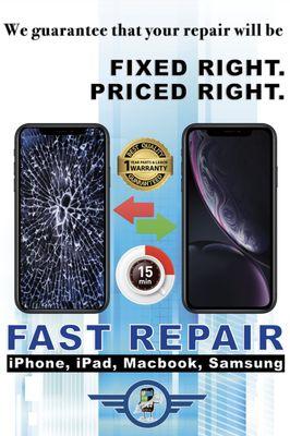 Fast iPhone, iPad, MacBook, Samsung Repair