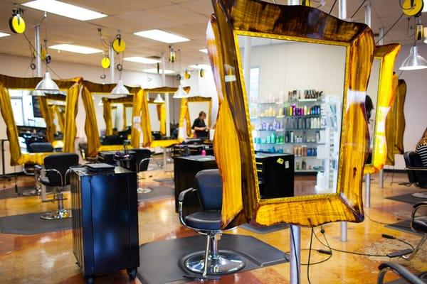 New mirrors and stations are just part of the remodel process at Hair Lounge!