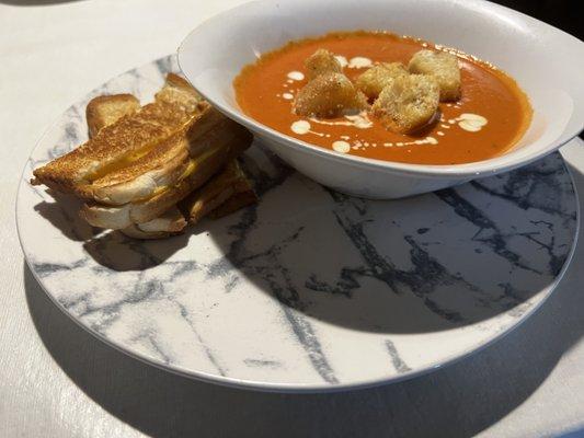 Grilled cheese and tomato soup