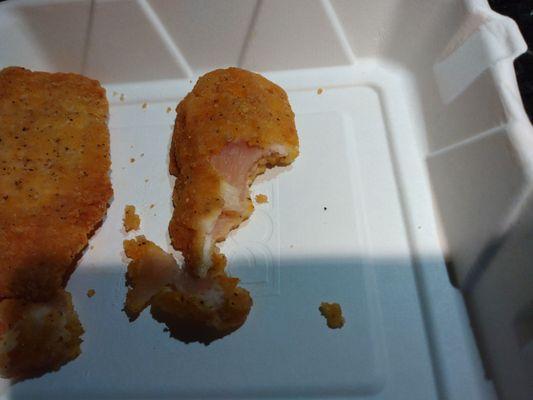 Ordered tenders and they were raw inside!