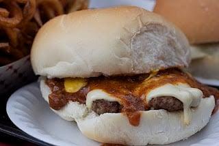 yummy burger with meat sauce