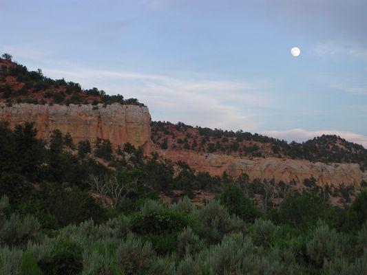 Full moon over North Creek Canyon.