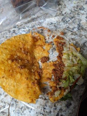 My Taco, the bottom soggy and fell apart.