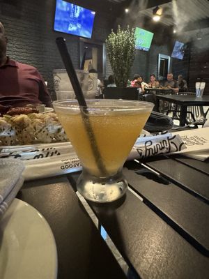 Peach lemon drop martini