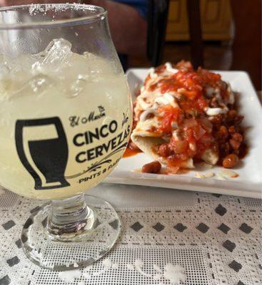 44th anniversary burrito special & margarita