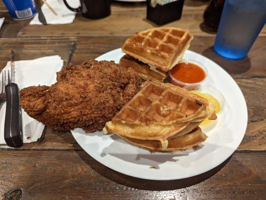 Chicken and waffles.... great