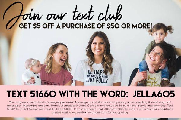 Get into our text club!