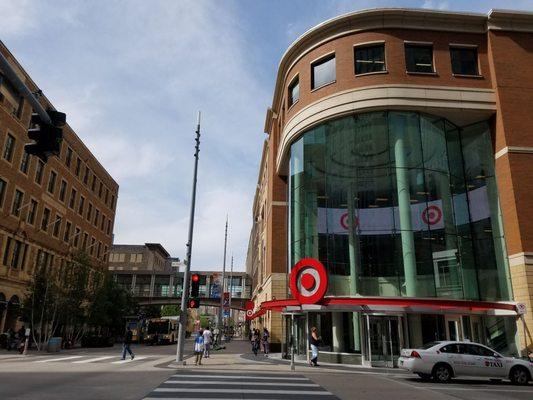 A skyway from Target Headquarters this is the Urban Target off the Nicollet Mall.