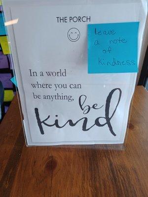 Leave a note of kindness