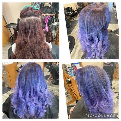 Lilac balayage