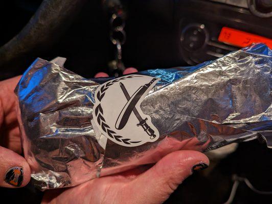 my spouse's wrapped shawarma