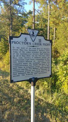 Proctor's Creek Fight Historical Marker