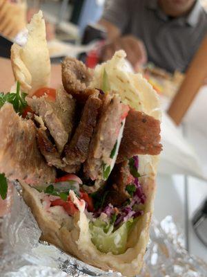 See how much meat in the Gyro Wrap- yum