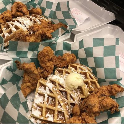 All time fav chicken and waffle with tenders ( whole and small wings available)