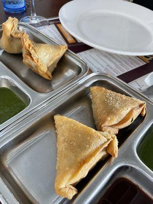 Meat Samosa & Veg Samosa