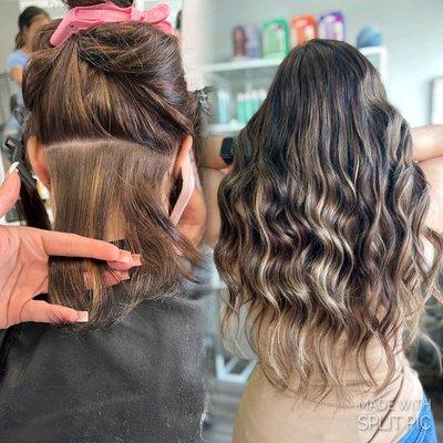 Tape in hair extensions