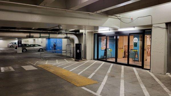 Ample underground garage parking