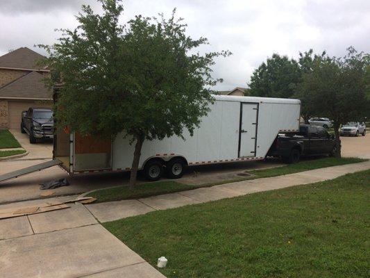 Truck getting ready to load.