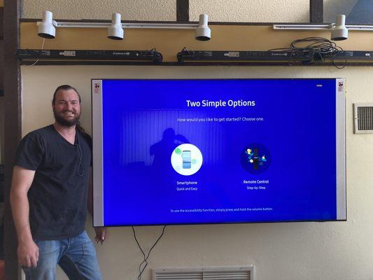 Jake and the Big Screen TV he installed.