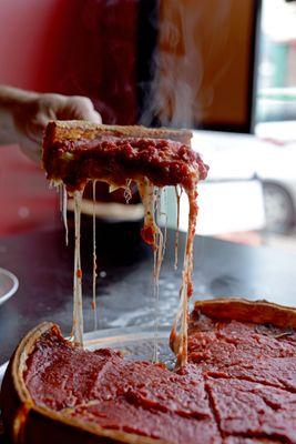 Authentic Chicago Style Deep Dish made with the Highest Quality Cheese.