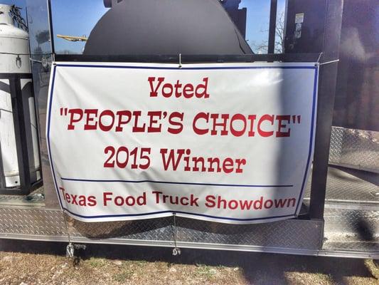 I wouldn't be surprised if they are the 2016 winner, as well... Their food is insanely good!