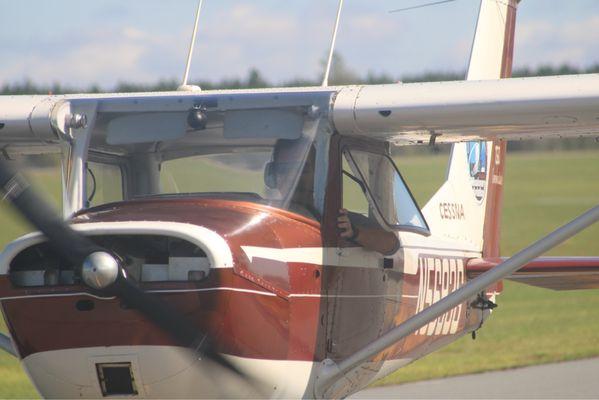 Student pilot taxiing