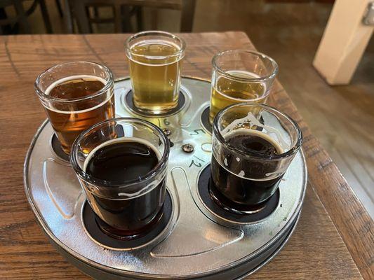 Five-beer flight