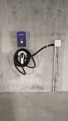 Parking garage EV charger install