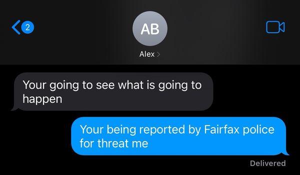 Alex Baly falsely claims people and is a threat. Get away from his business. His being reported to Fairfax County Police.