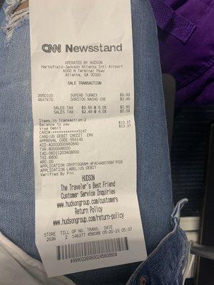 My receipt!