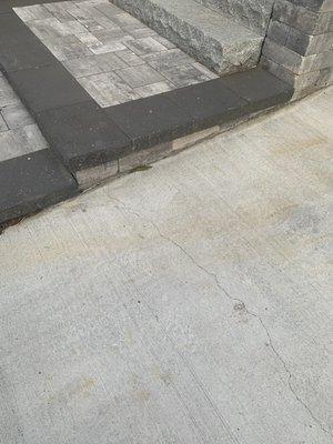 Crack the width of the driveway