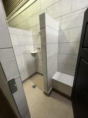 Inside shower area