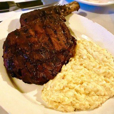 Treat yourself to the 18 oz bone-in ribeye = perfection! (5/5)