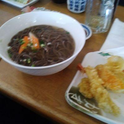 Tempura soba. Try the soba people ots good and better for you than regular noodows