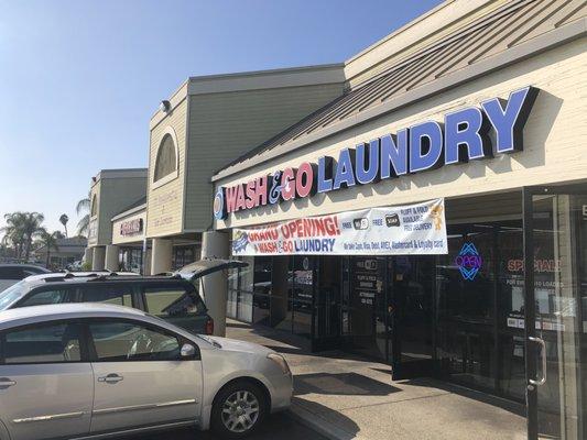 Laundromat exterior signage