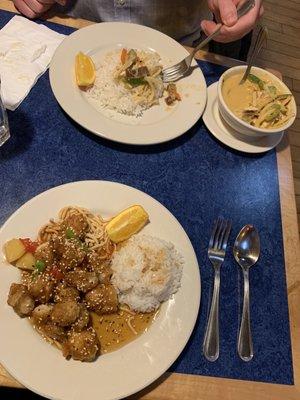 Sesame Chicken & Chicken Curry