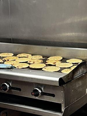 Papusas being made to order!