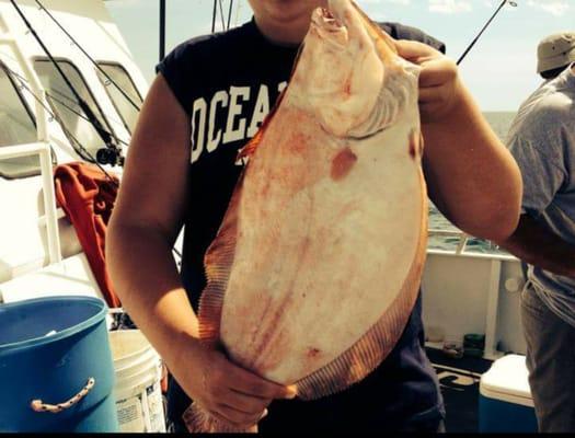 7lb fluke caught on a full day trip August 2014