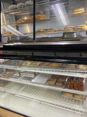 Premade Caribbean stuffed buns, similar to empanadas. No menu on display