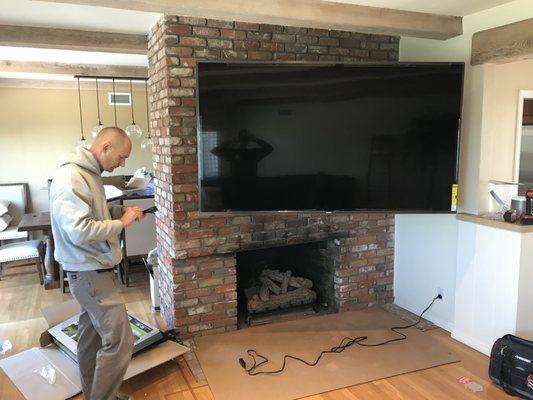 Custom 85" TV Install- we can make it fit!