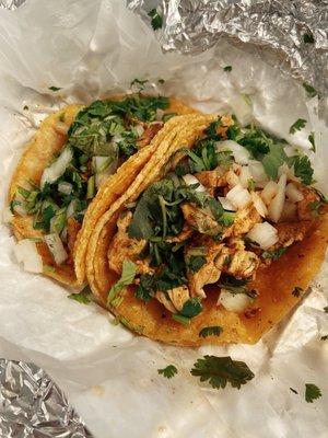 Chicken Tacos (with onion and cilantro)