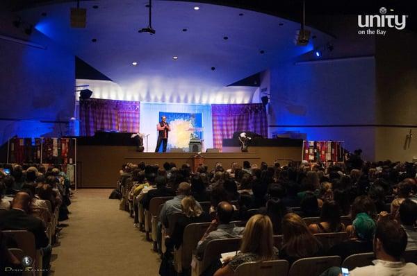 Deepak Chopra visits Unity on the Bay for an evening lecture in 2015.