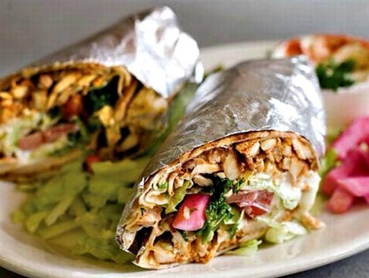 The famous spicy chicken shawarma wrap..delicious!!!