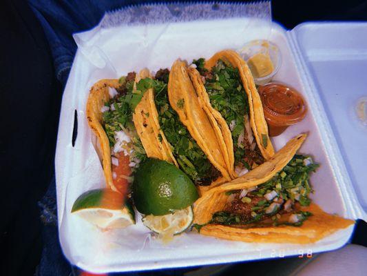 Beef and brisket tacos