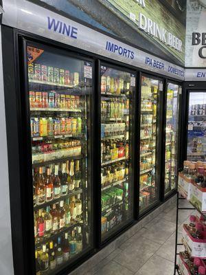 Lots of drinks to choose from inside this BP location