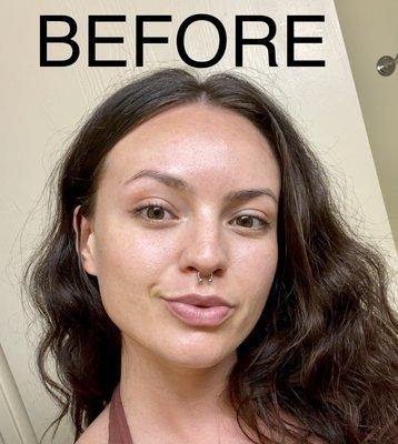 Natural brows before.